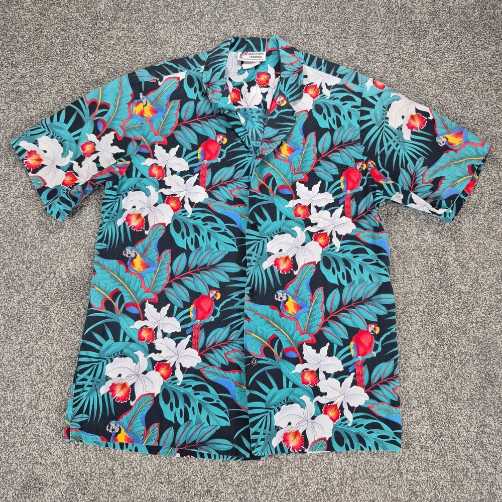Vintage Malihini Hawaii Shirt‎ Mens Large Hawaiian Cotton Made in USA